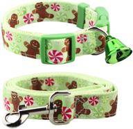 🎄 bolbove festive collar and leash set with bell: perfect for the holiday season logo