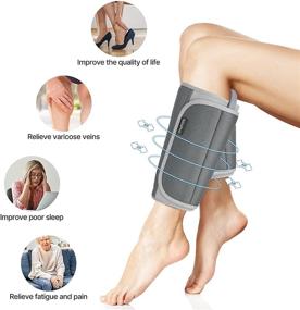 img 2 attached to 🦵 RENPHO Circulation Leg Massager - Calf & Thigh Foot Massager with Adjustable Wraps, 3 Modes and Intensities, for Foot Relaxation, Pain Relief, and Improved Circulation