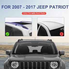 img 2 attached to 🚙 High-Quality Roof Rack Cross Bar Rail for 2007-2017 Jeep Patriot - Cargo Racks for Convenient Luggage, Canoe, and Kayak Carrying