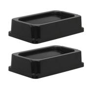 🗑️ 2-pack of amazoncommercial 23 gallon double flip lid trash cans - sleek black design logo