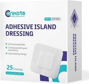 img 4 attached to Bordered Gauze Island Dressing, 4x4 Inch, Adhesive Wound Dressing with Breathable Central Pad, Quick Absorption - Pack of 25 Dressings