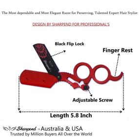 img 3 attached to 💈 Classic Vintage Barber Red Salon Straight Wet Shaving Ring Razor - Perfect for Men's Grooming, Eyebrows, and Barber Supplies