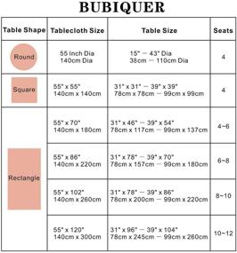 img 3 attached to 🍽️ BUBIQUER Tablecloth: Fade-resistant, Dust-proof Decorative Cover