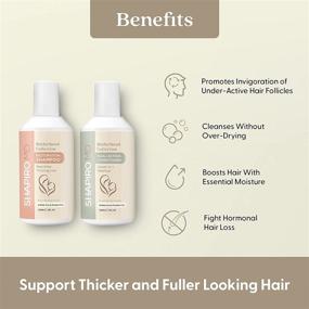 img 2 attached to Postpartum Hair Loss Shampoo and Conditioner Set for Mothers with DHT Blocking Vegan Formulas - Nourish Thinning Hair Pre and Post Pregnancy, Shapiro MD Motherhood Collection (1 Month)