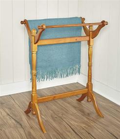 img 1 attached to 🌳 Oak Blanket/Quilt Rack by Powell