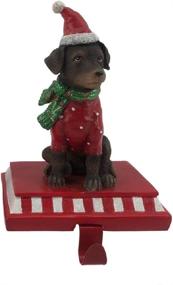 img 3 attached to 🎄 Joyful Holiday Collection 9" Dog Stocking Hanger Christmas Decor, Green, Polyresin by Comfy Hour