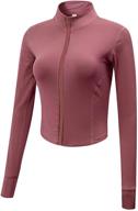 🧥 gihuo women's lightweight workout jacket with thumb holes - full zip and athletic design логотип