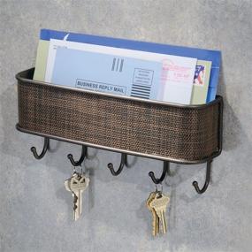 img 3 attached to 📬 Ideal Entryway Organizer: iDesign Twillo Mail and Key Holder for Efficient Home Office and Kitchen Organization, Bronze