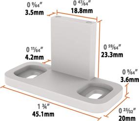 img 3 attached to 🚪 Island Hardware's Adjustable Sliding Closet Floor Guides (4 Pack) - White Barn Door Guides for Bypass Sliding Doors - Easy Installation - Suitable for All Types of Sliding Doors