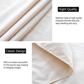 img 1 attached to 🎉 Ivory Backdrop Curtain 10ft x 10ft: Perfect Polyester Photography Background for Wedding Drapes, Birthday, Baby Shower Decorations