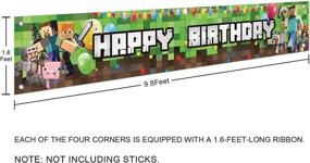 img 3 attached to Minecraft Birthday Decorations Supplies Colorful