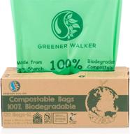 greener compostable gallon 120bags biodegradable kitchen logo