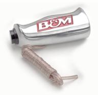 🔒 b&m 80658 brushed aluminum t-handle shifter grip: button and sae thread inserts included logo