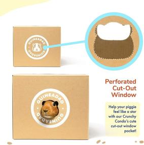 img 2 attached to Enhance Your Guinea Pig's Habitat with GuineaDad Crunchy Condo Hideaway Hideout (Pack of 3) – Perfect Guinea Pig Hidey, Accessories, and Toys!