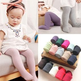 img 2 attached to Toddler Cotton Pantyhose Leggings Stocking Apparel & Accessories Baby Girls