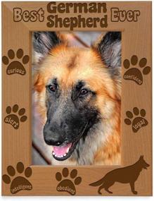 img 4 attached to 🐕 German Shepherd Lover's Delight: Engraved Natural Wood Picture Frame for Best Dog Ever - Ideal Puppy & Memorial Gift (4x6-Vertical)