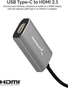 img 3 attached to Адаптер Sabrent USB Type-C к HDMI 2.1: 8K/60 Гц и 4K/120 Гц для высокой частоты обновления и разрешения, совместим с Thunderbolt 3.