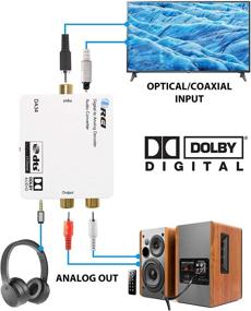 img 3 attached to 🔊 OREI DA34 Цифровой аналоговый аудио декодер: Преобразование звука Dolby Digital SPDIF/коаксиального входа 5.1-канального в RCA L/R/3,5 мм наушники.