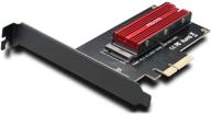 адаптер карты m.2 pcie nvme ssd на pcie 3.0 x 4 с улучшенным алюминиевым радиатором для охлаждения логотип