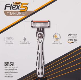 img 2 attached to 🪒 BIC Flex 5 Men's Disposable Razor: 5 Blades for a Smooth Shave, 8 Pack