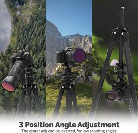 img 3 attached to 📷 Discover Perfect Stability and Versatility with Sabrent 62 Inch Carbon Fiber Tripod (TP-CF62) – Your Ultimate Camera Companion!