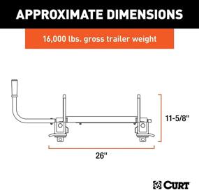 img 3 attached to CURT 16560 R16 5th Wheel Roller: Ideal Solution for Short Bed Trucks, 16,000 lbs Capacity