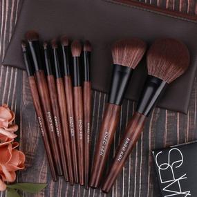 img 3 attached to 🌿 ENZO KEN Vegan Bamboo Makeup Brush Set: A Complete Blending Kit with Portable Travel Bag for Face, Eyes, and Lips - Ideal for Eyeshadow, Eyebrow, Blush, Contouring, and Foundation Application