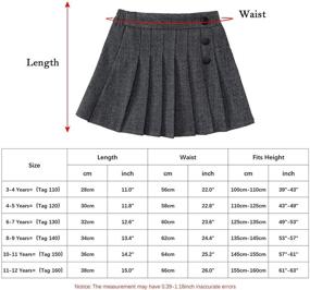 img 3 attached to Happy Cherry Skater Pleated 11 12Years Girls' Clothing for Skirts & Skorts