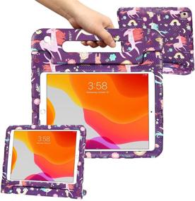 img 3 attached to 🦄 HDE iPad 9th Generation Unicorn Case – Shockproof iPad Cover for Kids 10.2 inch – Compatible with 2021 9th Gen, 2020 8th Gen, 2019 7th Gen Apple iPad 10.2 - With Handle Stand