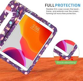 img 2 attached to 🦄 HDE iPad 9th Generation Unicorn Case – Shockproof iPad Cover for Kids 10.2 inch – Compatible with 2021 9th Gen, 2020 8th Gen, 2019 7th Gen Apple iPad 10.2 - With Handle Stand