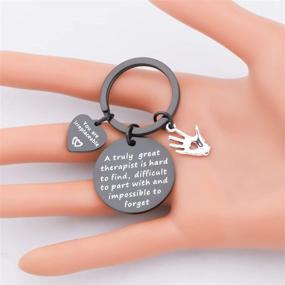img 1 attached to AKTAP Massage Gift Keychain Therapist Appreciation Keychain Boys' Jewelry