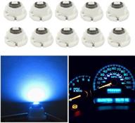 🚗 wljh 10x ice blue t4.2 neo wedge led bulb - ideal replacement for car instrument cluster, dashboard gauge, hvac controls, radio switches & interior lights logo