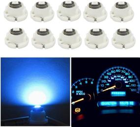 img 4 attached to 🚗 WLJH 10x Ice Blue T4.2 Neo Wedge LED Bulb - Ideal Replacement for Car Instrument Cluster, Dashboard Gauge, HVAC Controls, Radio Switches & Interior Lights