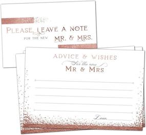 img 4 attached to 🌹 Rose Gold Wedding Advice Cards: Guest Book Alternative, Bridal Shower Games & Decorations, Marriage Advice for Mr & Mrs