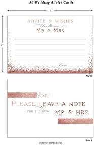 img 3 attached to 🌹 Rose Gold Wedding Advice Cards: Guest Book Alternative, Bridal Shower Games & Decorations, Marriage Advice for Mr & Mrs