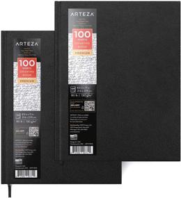 img 3 attached to 📚 Arteza Hardcover Sketchbooks: 2-Pack, 8.5 x 11 Inches, 100-Sheet Drawing Pads - Premium 80lb/130gsm Paper for Drawing, Sketching, and Journaling - Art Supplies