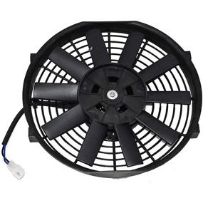 img 1 attached to 🔥 A-Team Performance 150051: High Performing 12V Electric Car Radiator Cooling Fan for Transmission Auto Cooler - Reversible, Flat 10 Blades, Black 10 Inches, 850 CFM