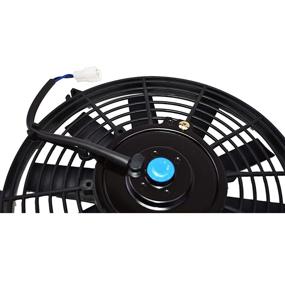 img 2 attached to 🔥 A-Team Performance 150051: High Performing 12V Electric Car Radiator Cooling Fan for Transmission Auto Cooler - Reversible, Flat 10 Blades, Black 10 Inches, 850 CFM