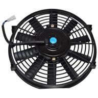 🔥 a-team performance 150051: high performing 12v electric car radiator cooling fan for transmission auto cooler - reversible, flat 10 blades, black 10 inches, 850 cfm logo