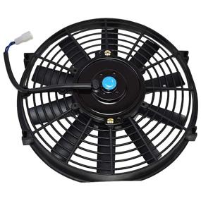 img 4 attached to 🔥 A-Team Performance 150051: High Performing 12V Electric Car Radiator Cooling Fan for Transmission Auto Cooler - Reversible, Flat 10 Blades, Black 10 Inches, 850 CFM