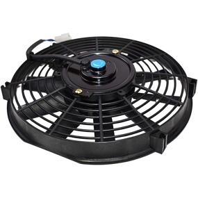 img 3 attached to 🔥 A-Team Performance 150051: High Performing 12V Electric Car Radiator Cooling Fan for Transmission Auto Cooler - Reversible, Flat 10 Blades, Black 10 Inches, 850 CFM