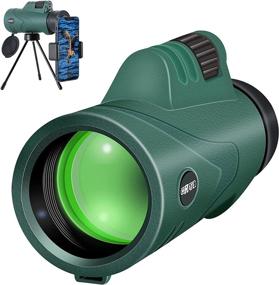 img 4 attached to 🔭 SHRATE Monocular Telescope: High Power Compact HD Monoculars for Adults and Kids - Waterproof Monocular Scope with BAK4 Prism, Smartphone Holder & Tripod - Perfect for Bird Watching, Hunting, Traveling, Concerts, and Sports