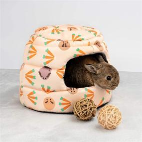 img 1 attached to 🐹 Foldable Guinea Pig Tent Bed & Warm Tunnel: Ideal for Rabbit, Ferret, Chinchilla, Bunny, Rats, and Small Animals