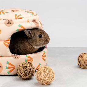 img 2 attached to 🐹 Foldable Guinea Pig Tent Bed & Warm Tunnel: Ideal for Rabbit, Ferret, Chinchilla, Bunny, Rats, and Small Animals