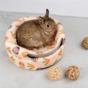 img 3 attached to 🐹 Foldable Guinea Pig Tent Bed & Warm Tunnel: Ideal for Rabbit, Ferret, Chinchilla, Bunny, Rats, and Small Animals