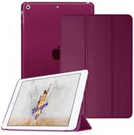 📱 fintie case for ipad mini 3/2/1 - slim translucent frosted back cover with auto wake/sleep - purple logo