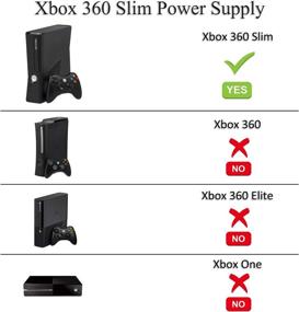 img 2 attached to 🎮 Xbox 360 Slim Power Supply: uowlbear AC Adapter Power Brick with Power Cord for Low Noise Xbox 360 Slim Console -Built in Silent Fan, 100-240V Auto Voltage