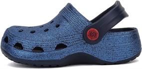 img 2 attached to 👞 Classic Graphic Breathable Sandal - Navy 170 Boys' Shoes - Clogs & Mules for Indoor & Outdoor Comfort