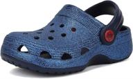 👞 classic graphic breathable sandal - navy 170 boys' shoes - clogs & mules for indoor & outdoor comfort logo