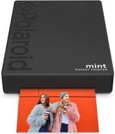 📸 zink polaroid mint pocket printer with zero ink technology & bluetooth for android & ios devices - black logo